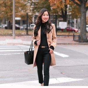 J. Crew Camel Wool Trench Coat